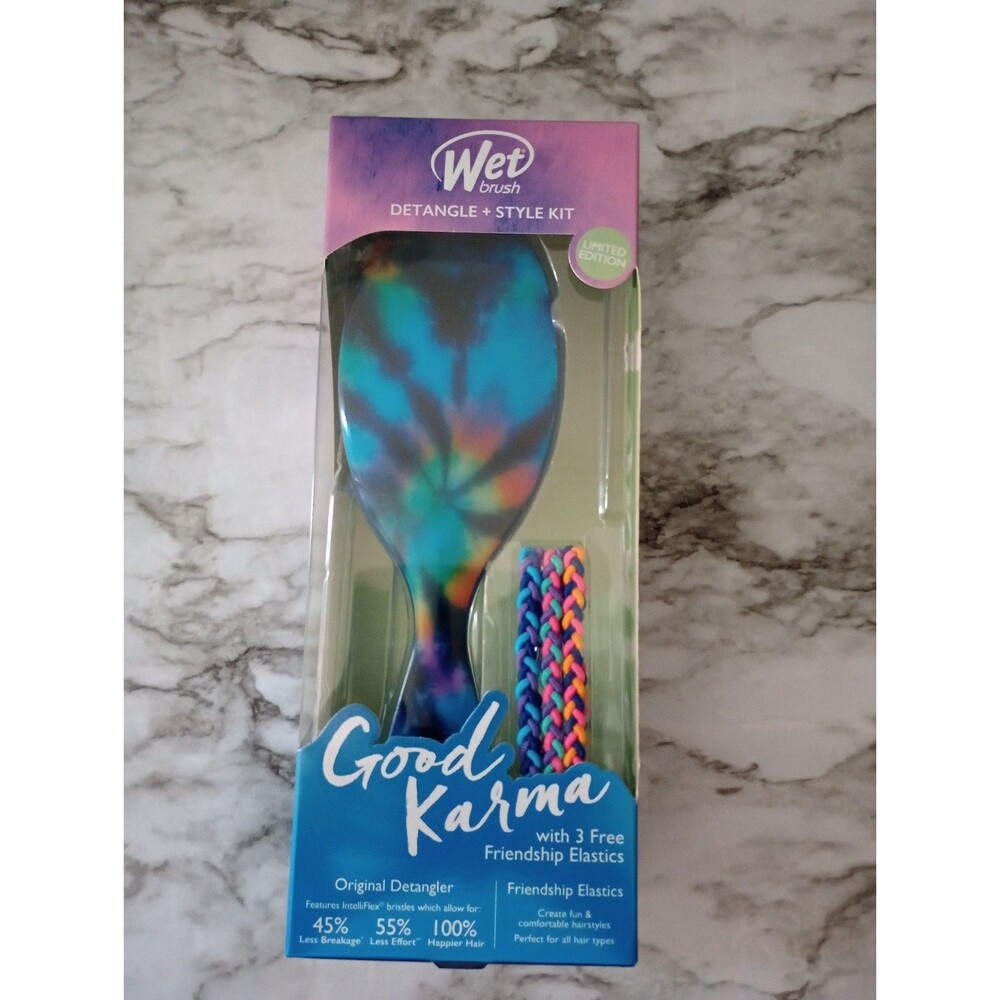 NIB Wet Brush Detangling Brush with Hair Ties
